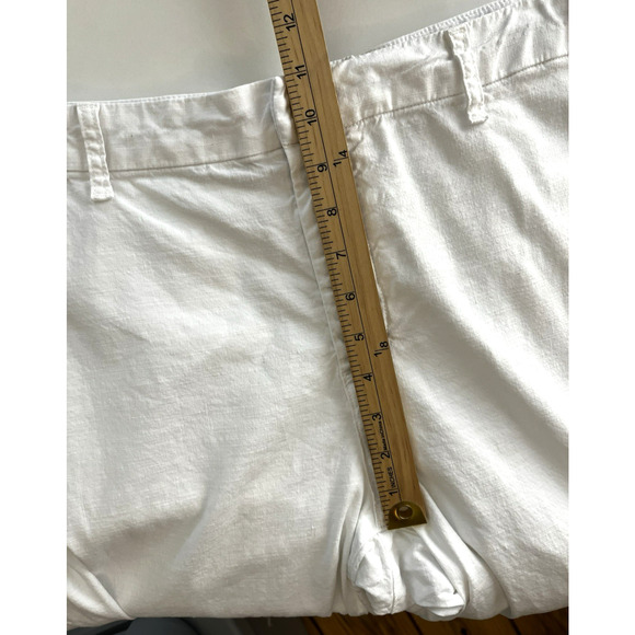 Frank & Eileen Wexford Wide Leg Italian Performance Linen Pant Size 12 White USA - Picture 4 of 11